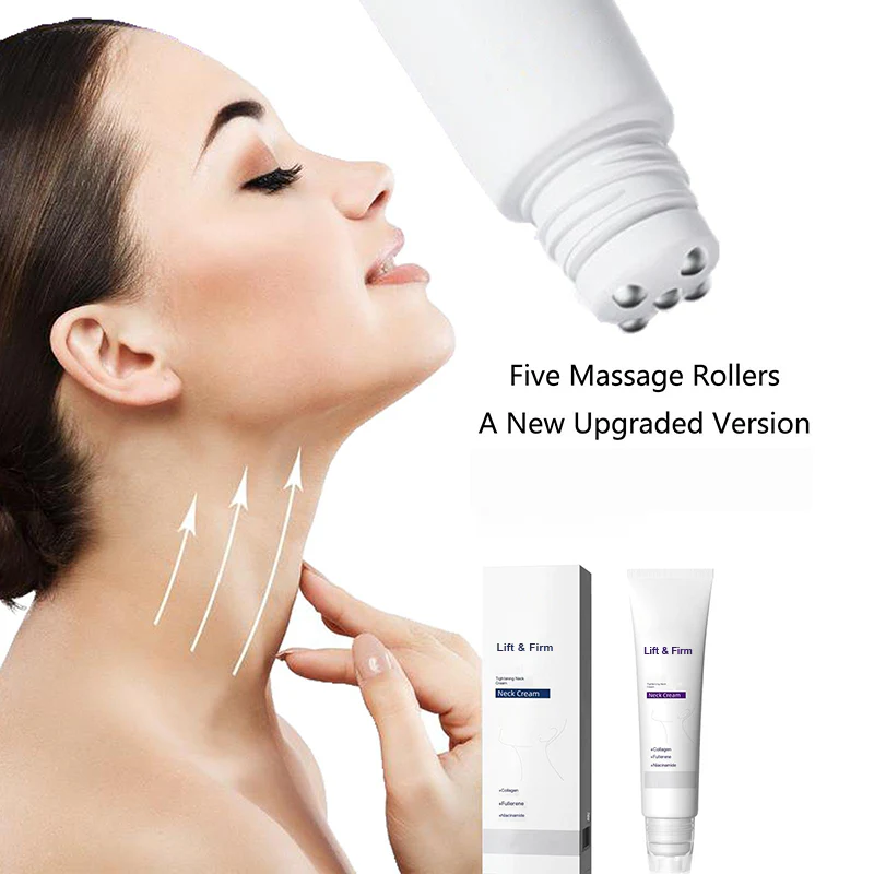 🌿Crème raffermissante pour le cou avec applicateur à bille